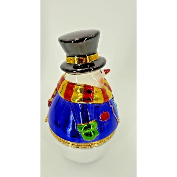 Vintage 2002 Christopher Radko Snowman Christmas Chills Wills Trinket Snowman - Picture 8 of 16